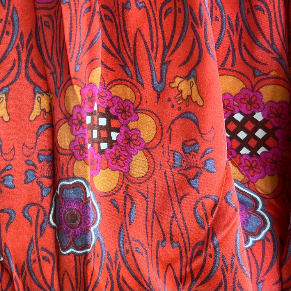 RARE Parameter Anthropologie | Floral 100% Silk Floral Sleeveless Dress | Size 8 - Picture 10 of 11